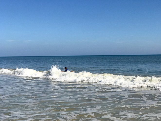 Boogie Boarding in St. Augustine