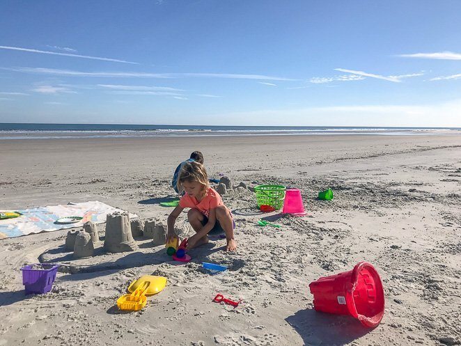 Sand Castles as the Beach