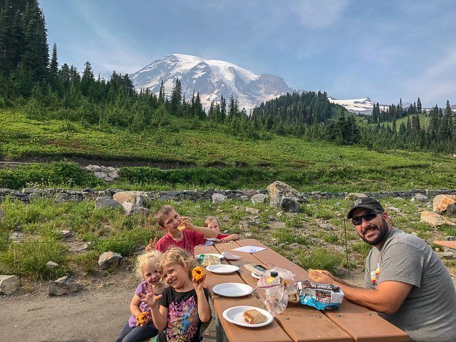 Healthy Snacks for Traveling with Kids - Rainer National Park_