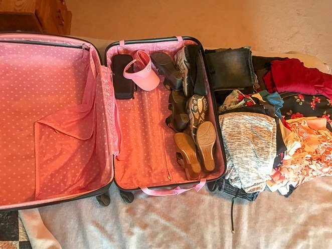 Pack Light - Pack less stuff when traveling with kids