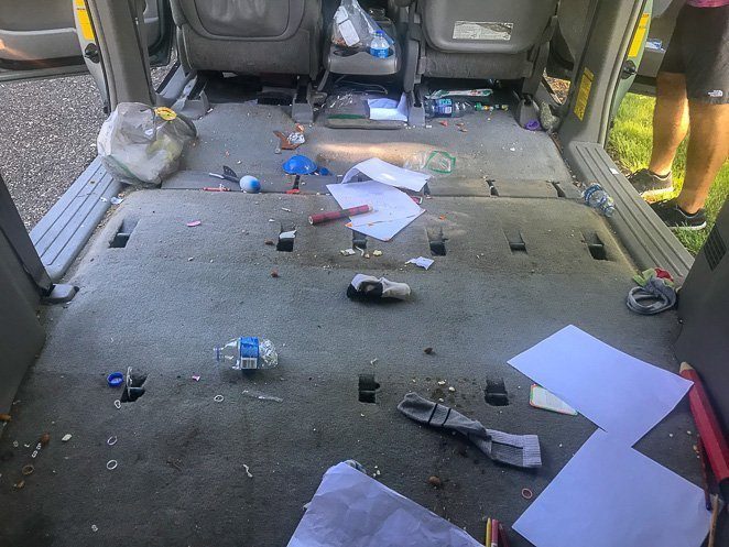 Road Trip With Kids - Messy Van or Car