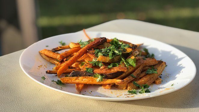 Easy camping meals - Sweet Potato fries