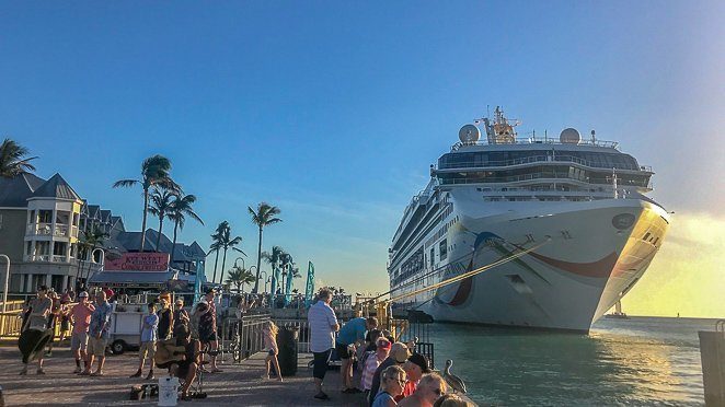 Key West this weekend - watch the sunset behind the cruise ship