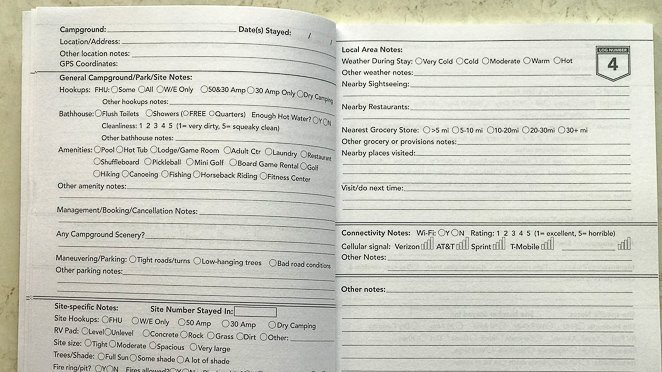 Camping Journal for RVers Camping Journal for RVers