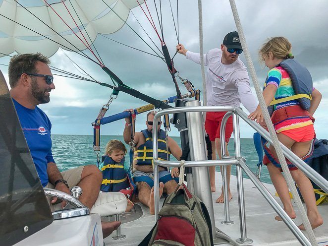 Parasailing Key West with kids