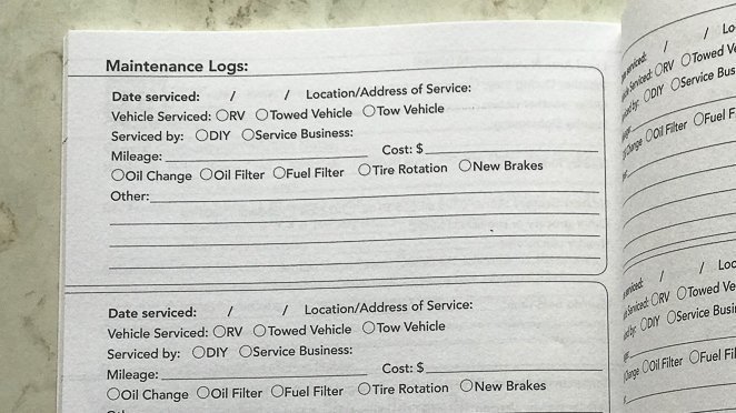 RV Logbook - Helpful for full-time RV living_