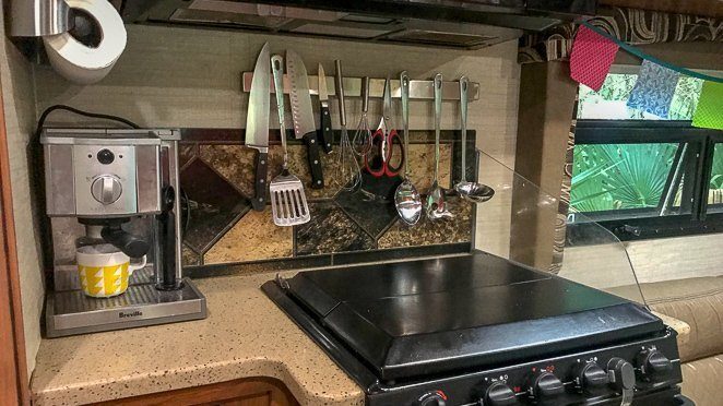 Espresso Maker In an RV Camper Espresso Maker In an RV Camper