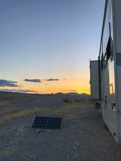 Free camping with solar