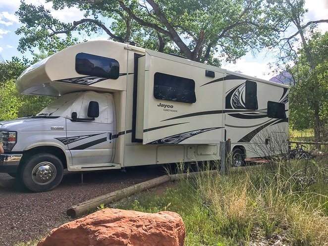 RV camping in Zion National Park - Watchman Campground