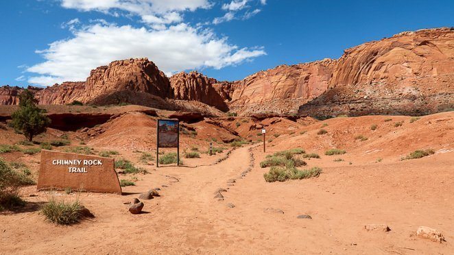 Chimney Rock Trail in Capitol Reef National Park