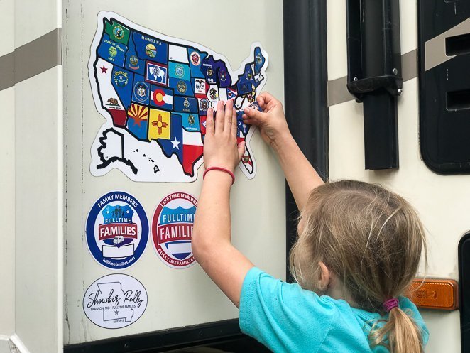 RV Sticker Map for a great RV Gift