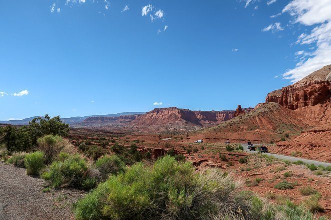 Scenic Drive through Capitol Reef National Park Utah