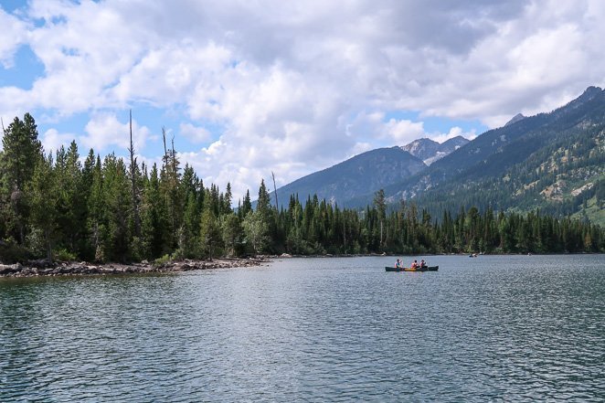 Canoe on Jenny's Lake