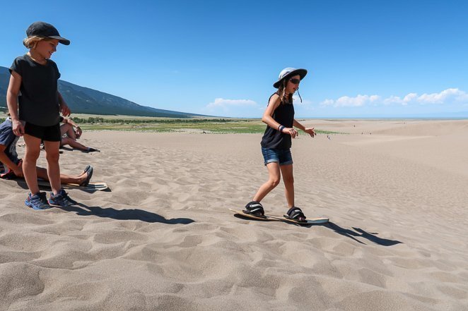 Go sand boarding at Great Sand Dunes