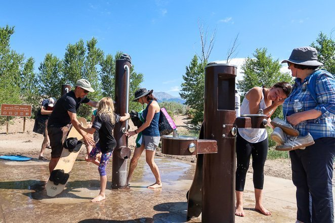 Rinse off after getting off the dunes