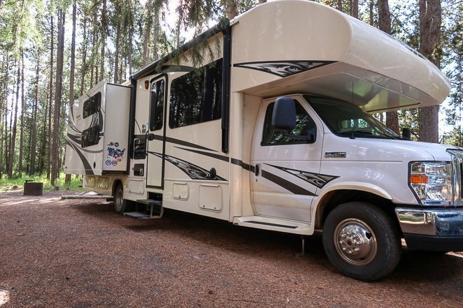 Camping Outside Yellowstone in a National Park