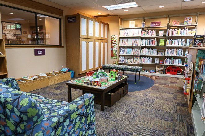 Rest at the Publish Library in Estes Park with kids