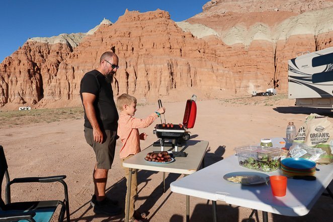 Camping trailer rental tips - bring your own food