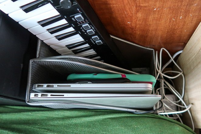 Electronics Holder for an RV Electronics Holder for an RV