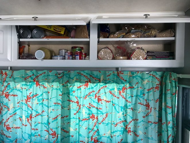 RV Cupboards Organized