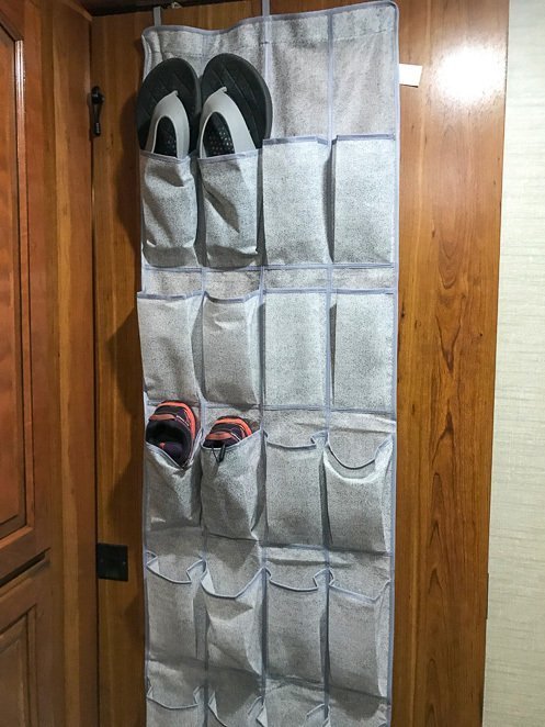 Shoe organizer over the door holder