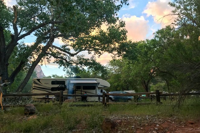 Watchmen campground Zion National Park