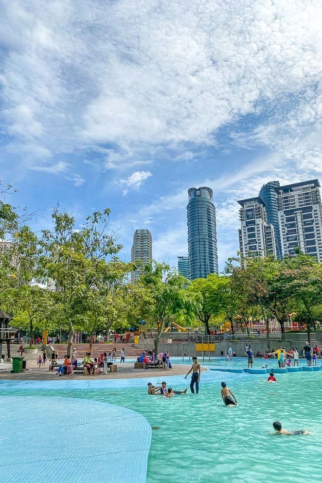 Go swimming at KLCC Park_