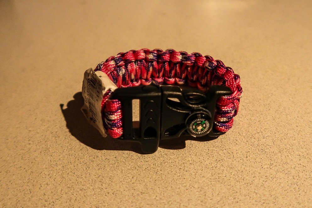 Camping paracord bracelet