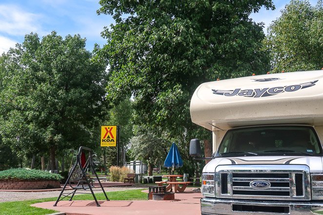 Camping at the KOA in Billings MT