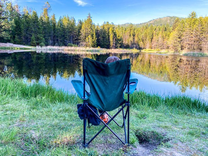 Go fishing while camping Go fishing while camping