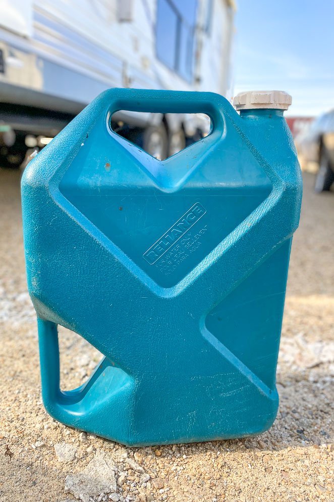 Jerry can for dry camping