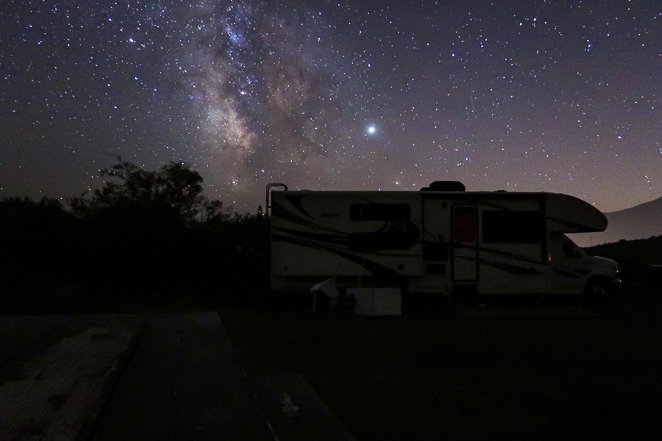 Stargazing at night - fun activities while camping