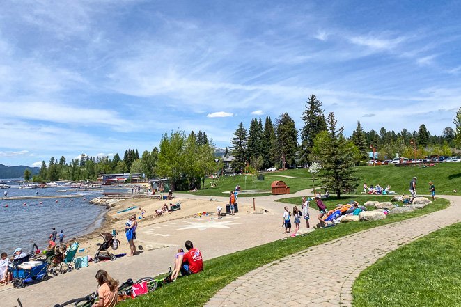 Take a day trip to McCall Idaho and enjoy ice cream on the beach