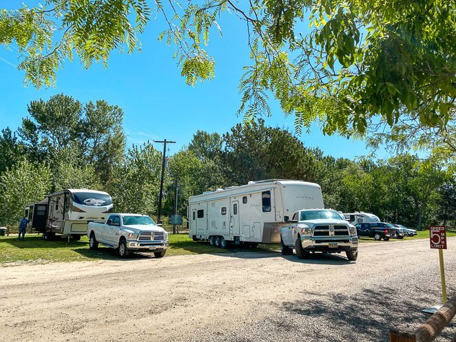 Backing in to your campsite Backing in to your campsite