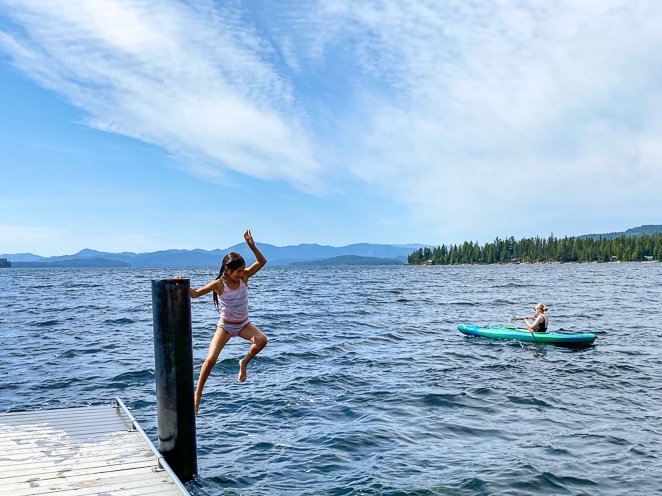 Jump into Priest Lake