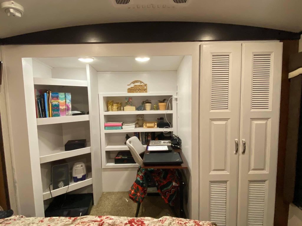 RV closet before RV office