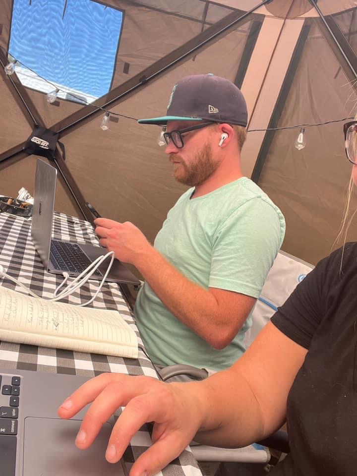 Office in a tent