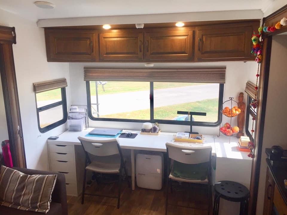 Computer desk for RV