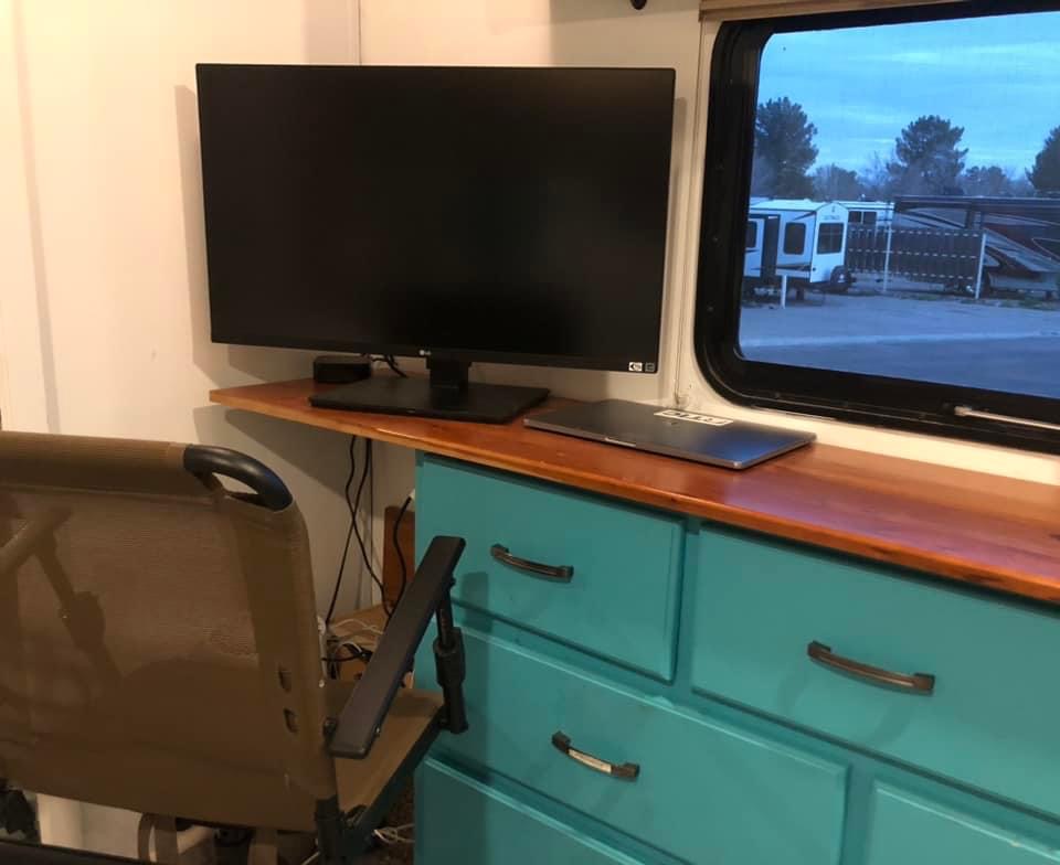 Desk for RV and desk chair