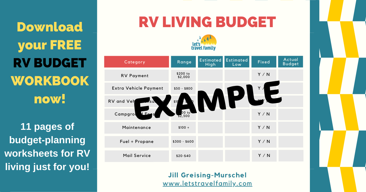 Cost Of Full Time RVing RV Budget Let's Travel Family
