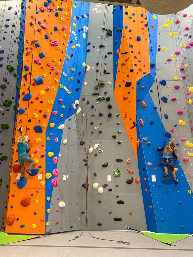 Vertical View Kids climbing Wall