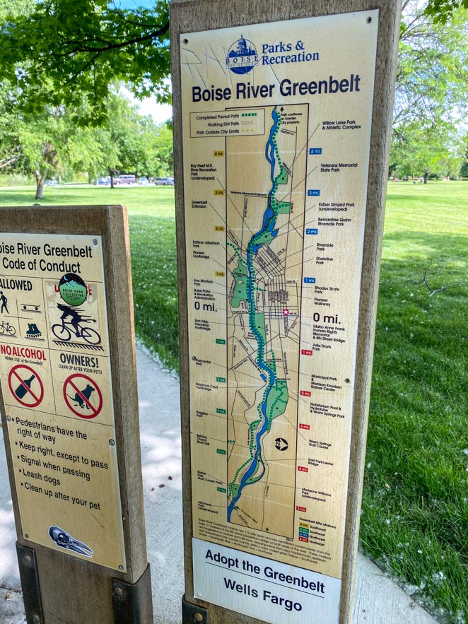 Boise River Greenbelt for biking and hiking