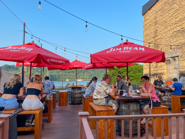 Brick and Bourbon Rooftop Eating overlooking the St. Croix