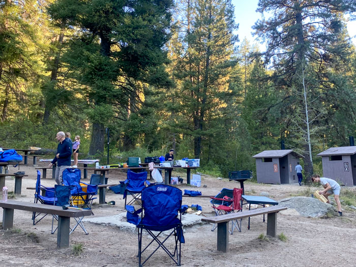 Camping set up and chairs