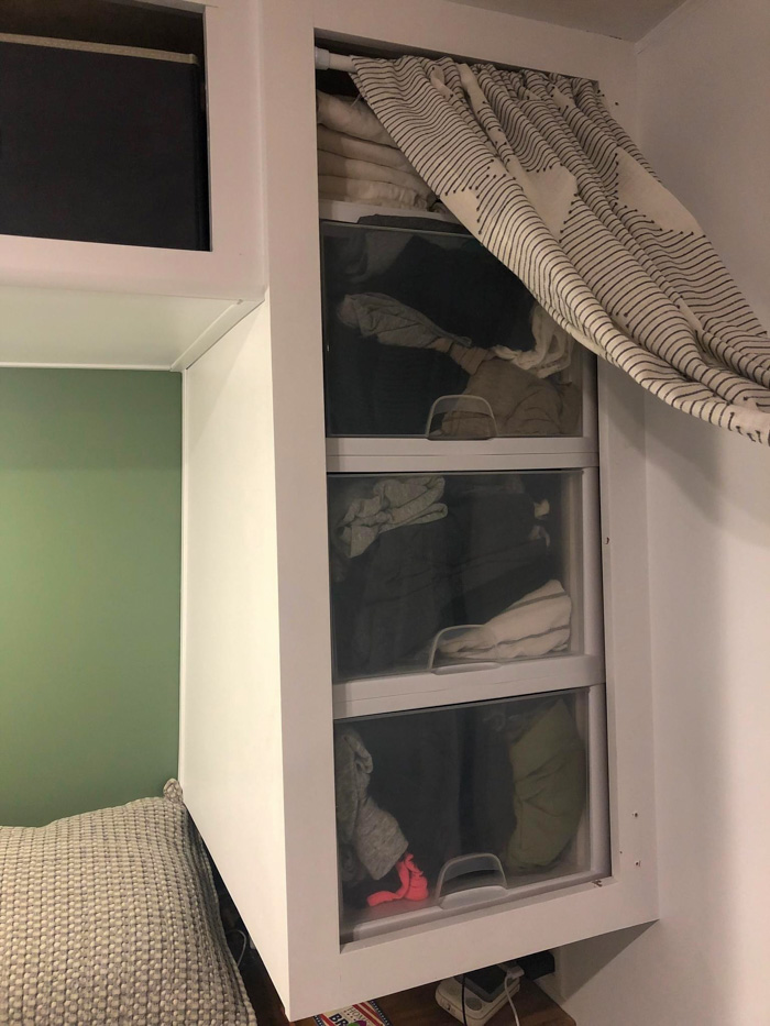 RV closet storage