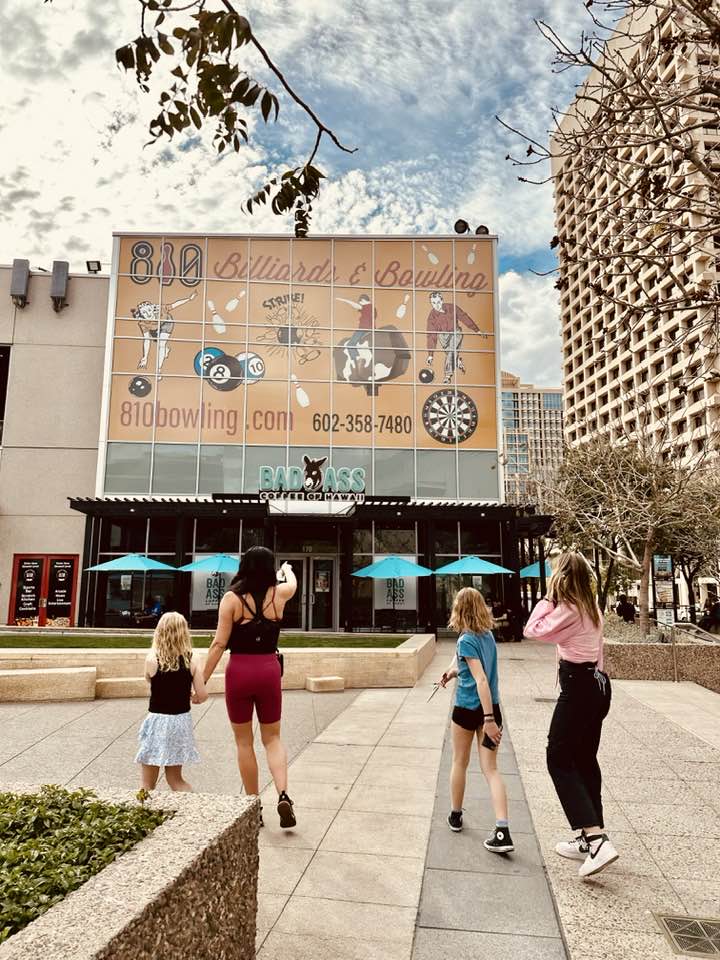 Walking around downtown Phoenix with teens