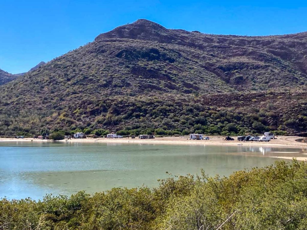 Playa El Requeson RVs on beach