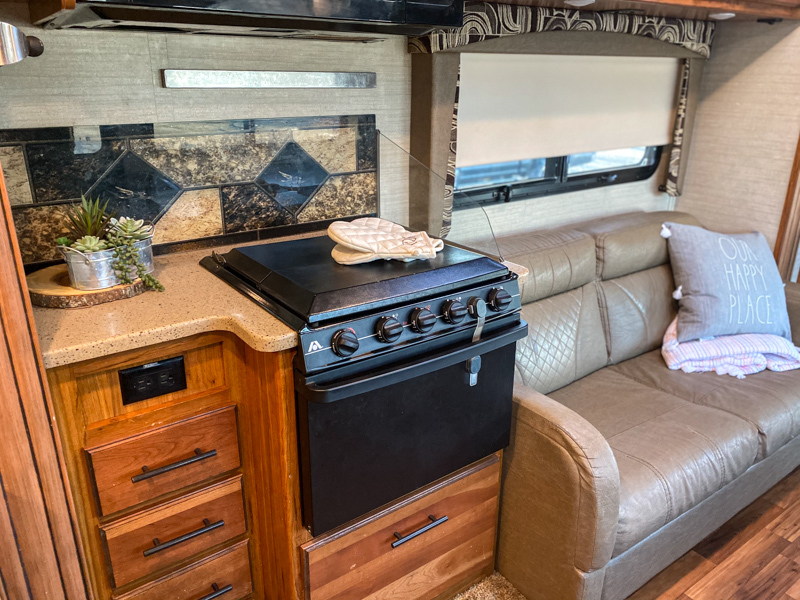 RV cabinet storage